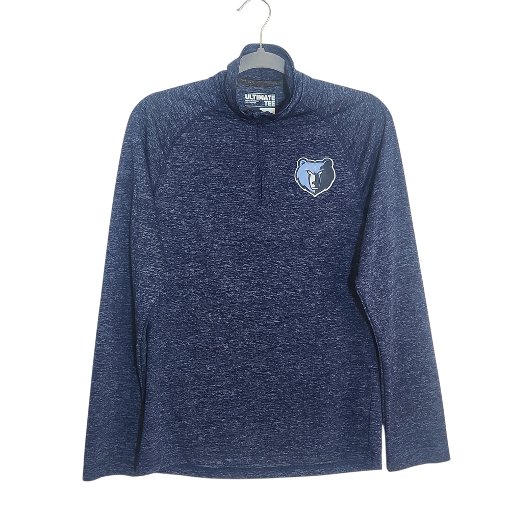 Adidas Heather Navy Memphis Grizzlies Quarter Zip Pullover Size Small